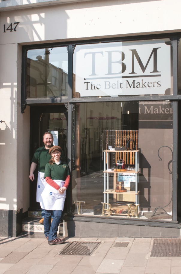 Mark and Marie Buckfield outside their Exeter shop